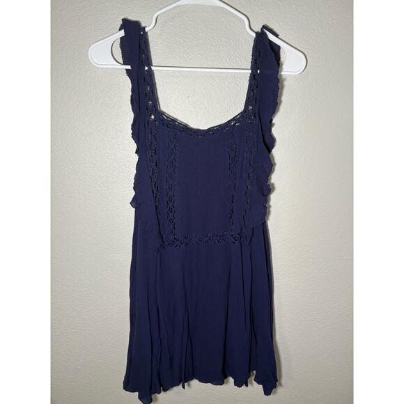 Free People FP One Navy Blue Boho Tunic Dress – Size Medium - Picture 5 of 8